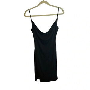 NWT ELH STUDIO BLACK DRAPE NECK DRESS